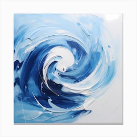 Celestial Hues: Abstract Art in Navy Blue Canvas Print