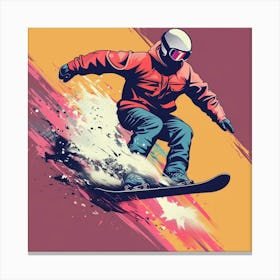 Snowboarder In The Air 1 Canvas Print