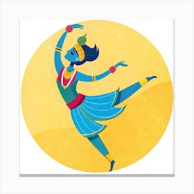 Risograph style Dancer 1 Canvas Print