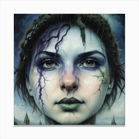 Girl With Green Eyes Canvas Print