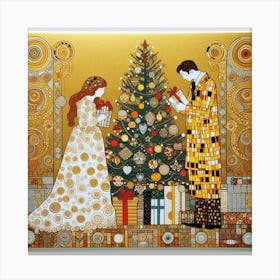 Klimt'S Christmas Tree Canvas Print