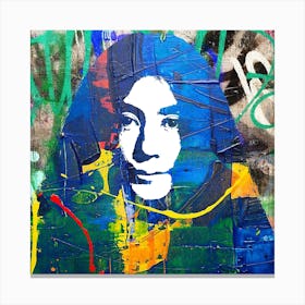 Yoko Ono Pop Art Square Canvas Print