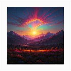 Sunset In The Mountains 17 Canvas Print