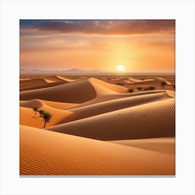 Sunset In The Desert 5 Canvas Print