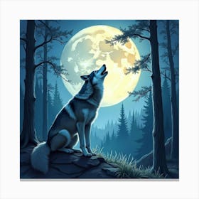 Howling Wolf Canvas Print