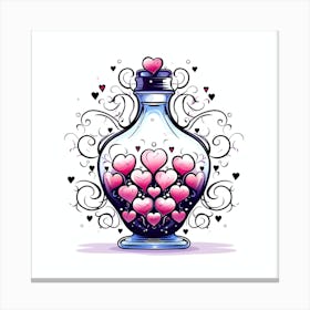 Heart In A Bottle Canvas Print