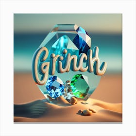 Glass name Grinch Canvas Print
