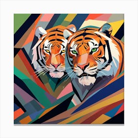 Cubism Art, Tiger 1 Canvas Print