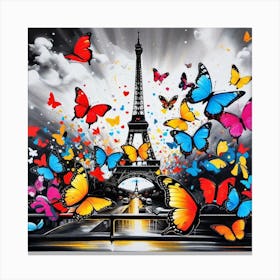 Butterflies In Paris 6 Canvas Print