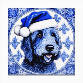 Santa Claus Dog Canvas Print