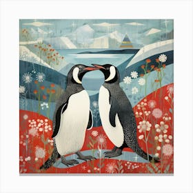 Bird In Nature Penguin 4 Canvas Print