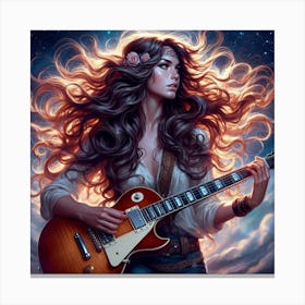 Guitar Girl Canvas Print