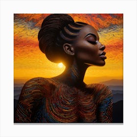 Sunset Woman 7 Canvas Print