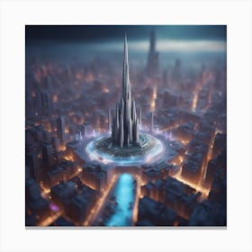 Futuristic Cityscape Canvas Print