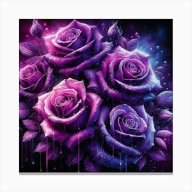 Purple Roses 23 Leinwandbild