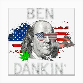 Trending Ben Drankin Funny 4th Of July Benjamin Canvas Print