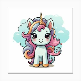 Cute Unicorn 451 Canvas Print