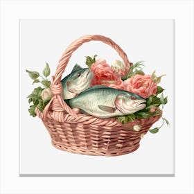 Fish In A Basket 1 Canvas Print