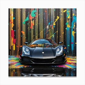 Black Sports Car Canvas Print