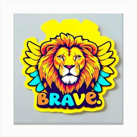 Brave Lion Canvas Print