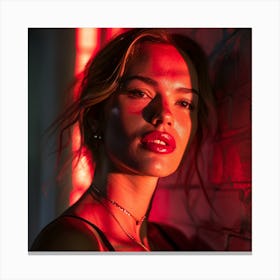 Portrait of a young woman Canvas Print