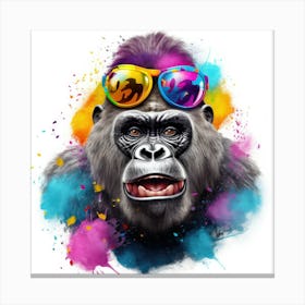 Gorilla With Sunglasses Canvas Print