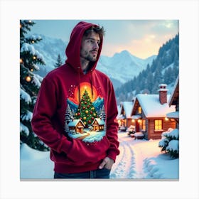 Christmas Tree Hoodie 4 Canvas Print