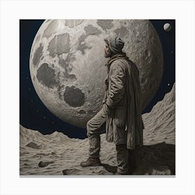 Moon man Canvas Print