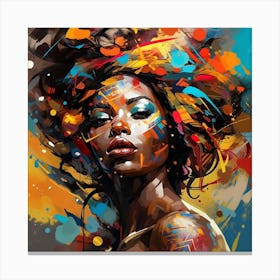 African Woman Painting 4 Canvas Print