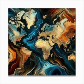 World Map 5 Canvas Print