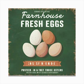 Farmhouse Fresh Eggs 2 Canvas Print