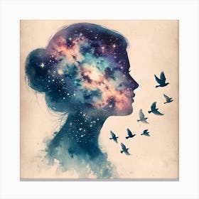 Cosmic Thoughts Taking Flight Canvas Print