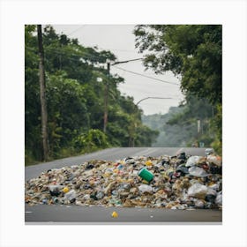 Garbage On The Road 1 Canvas Print