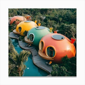 Colorful Resort Canvas Print