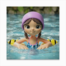Just A Girl Who Loves To Swim 1 Canvas Print