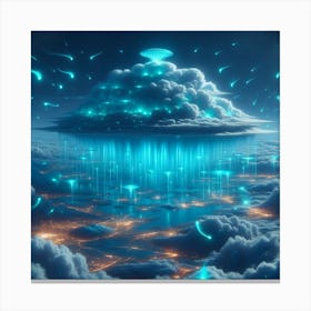 Ufo In The Clouds Canvas Print