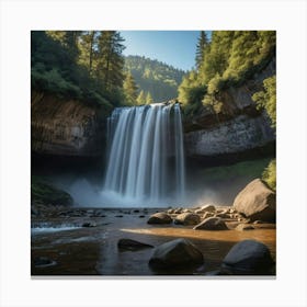 Waterfall In The Forest Canvas Print