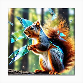 Squirrel In The Forest 161 Canvas Print