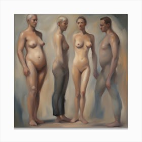 Four Nude Women Canvas Print