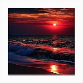 Sunset At The Beach 280 Canvas Print