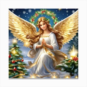 Angel Of Christmas 3 Canvas Print