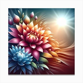 Lotus Flower Art Canvas Print