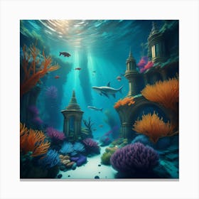 Underwater Castle 2 Canvas Print