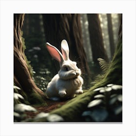 Rabbit In The Woods 20 Canvas Print