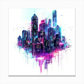 Futuristic Cityscape 1 Canvas Print