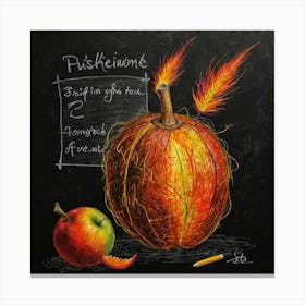 Pumpkins And Apples Canvas Print