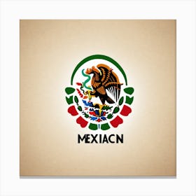 Mexican Flag 37 Canvas Print