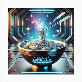 Neoguri Nebula Noodles Inside Scifi Canvas Print