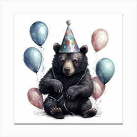 Birthday Bear Canvas Print