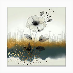 Flower In The City 2 Canvas Print